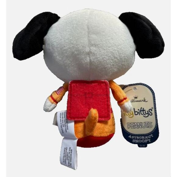 HALLMARK ITTY BITTYS PEANUTS SNOOPY ORANGE ASTRONAUT SUIT PLUSH 4" COLLECTIBLE - Picture 2 of 3